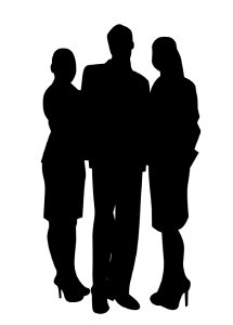 Silhouette of Business People. Free illustration for personal and commercial use.
