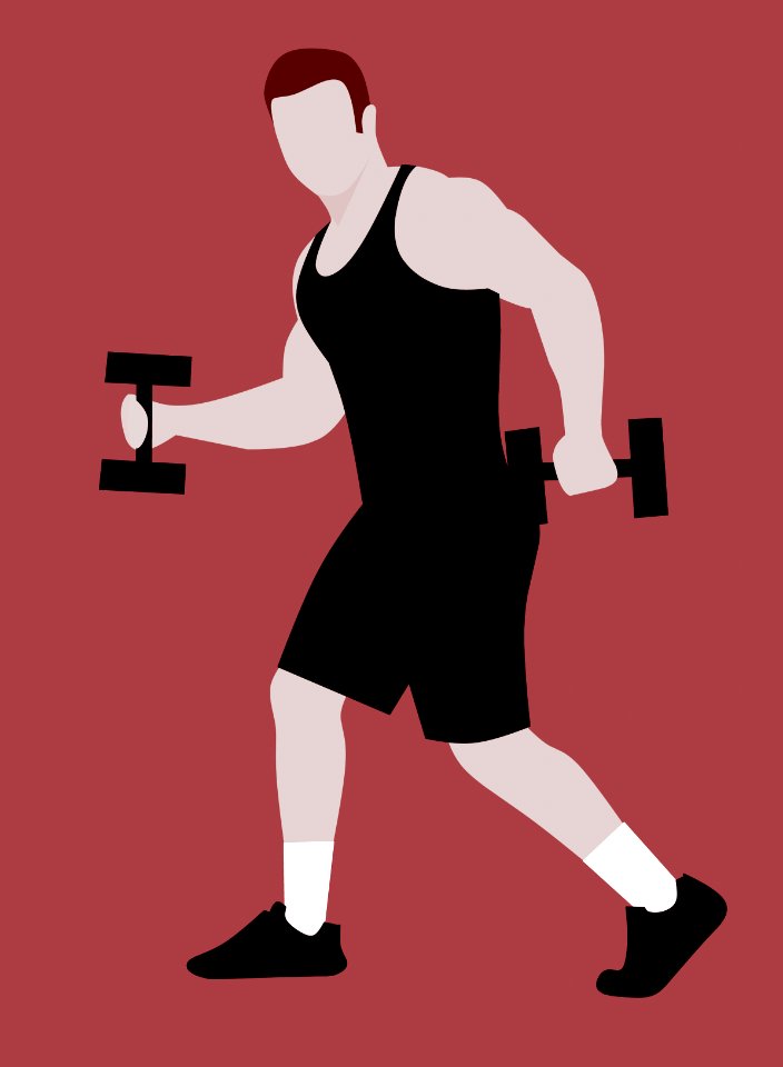 Bodybuilding Concept. Free illustration for personal and commercial use.