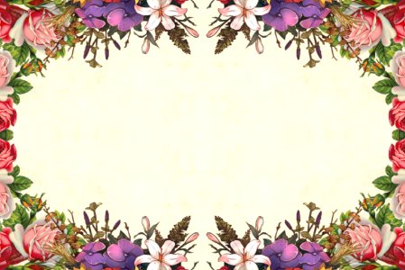 Floral Frame Background. Free illustration for personal and commercial use.