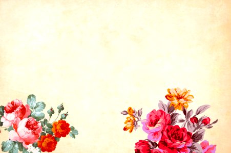 Flower Vintage Paper Background. Free illustration for personal and commercial use.