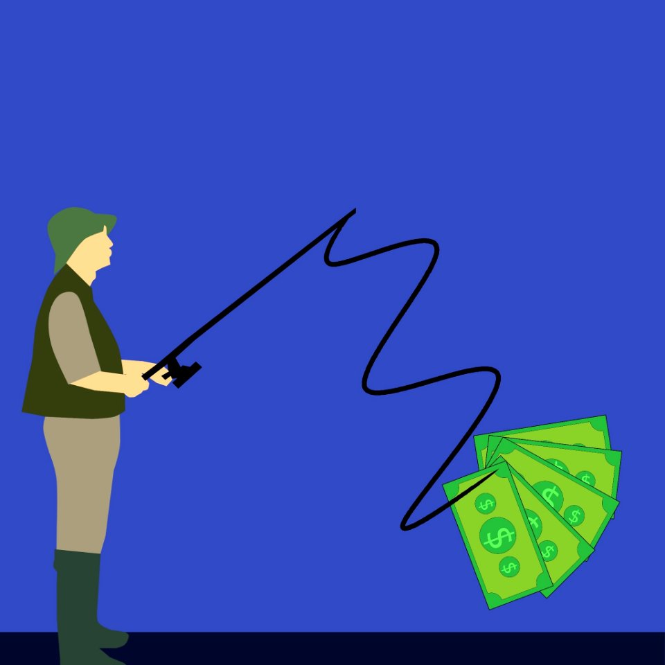 Money Hunting Illustration. Free illustration for personal and commercial use.