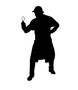 Sherlock Holmes Silhouette. Free illustration for personal and commercial use.