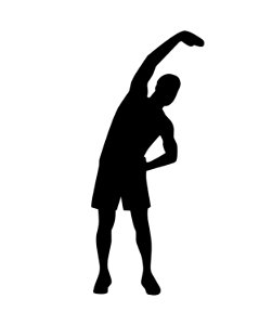 Man Stretching Silhouette. Free illustration for personal and commercial use.