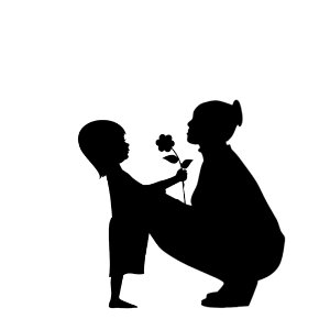 Adoption Silhouette. Free illustration for personal and commercial use.
