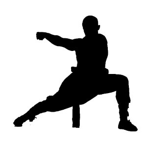 Kung Fu Silhouette. Free illustration for personal and commercial use.
