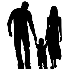 Parents Silhouette. Free illustration for personal and commercial use.