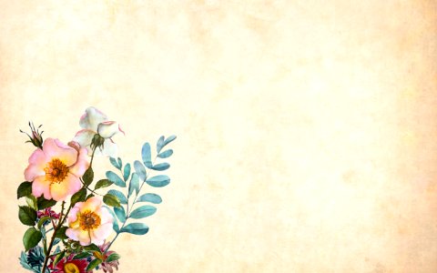 Vintage Background with Flowers. Free illustration for personal and commercial use.