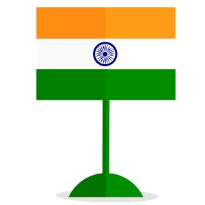 Indian Flag Illustration. Free illustration for personal and commercial use.