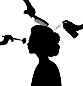 Beauty Salon Silhouette. Free illustration for personal and commercial use.