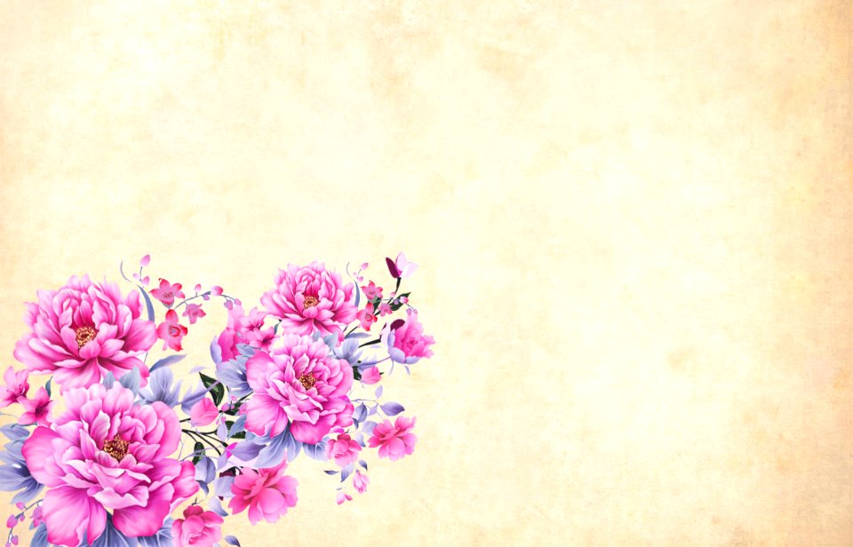 Pink Vintage Flower Background. Free illustration for personal and commercial use.
