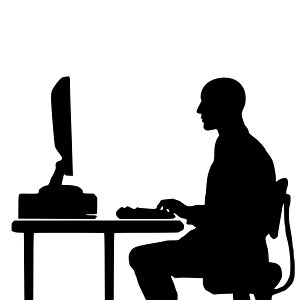 Programmer Silhouette. Free illustration for personal and commercial use.