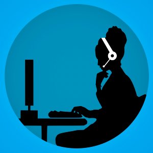 Customer Support Silhouette. Free illustration for personal and commercial use.