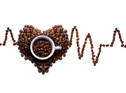 Coffee Heart Rate. Free illustration for personal and commercial use.