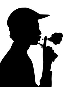 Vaping Silhouette. Free illustration for personal and commercial use.