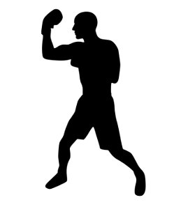 Boxing Silhouette. Free illustration for personal and commercial use.