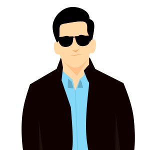 Handsome Man Avatar. Free illustration for personal and commercial use.