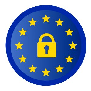 GDPR Icon. Free illustration for personal and commercial use.