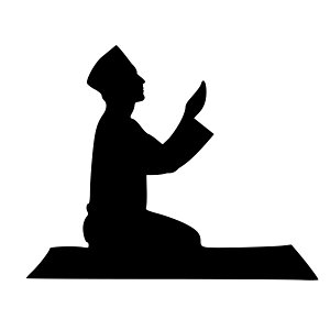 Islamic Pray Silhouette. Free illustration for personal and commercial use.