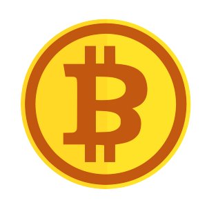Bitcoin Icon. Free illustration for personal and commercial use.