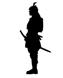 Samurai Silhouette. Free illustration for personal and commercial use.