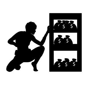 Thief Silhouette. Free illustration for personal and commercial use.