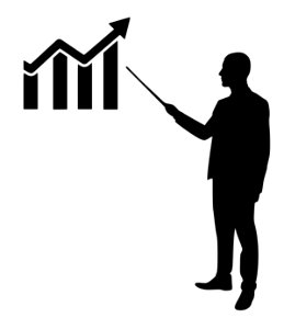 Financial Planning Silhouette. Free illustration for personal and commercial use.
