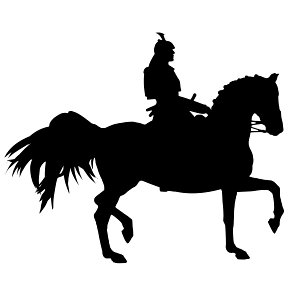 Samurai Riding Horse. Free illustration for personal and commercial use.