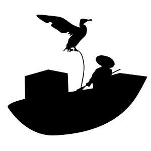 Fisherman Silhouette. Free illustration for personal and commercial use.