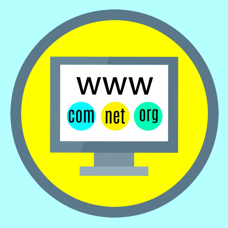 Domain and web hosting. Free illustration for personal and commercial use.