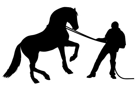 Horse Training Silhouette. Free illustration for personal and commercial use.