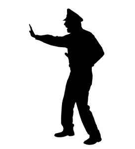 Policeman Silhouette. Free illustration for personal and commercial use.