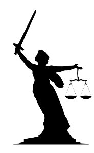 Lady Justice Silhouette. Free illustration for personal and commercial use.