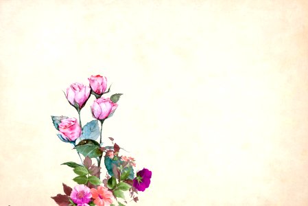 Pink Vintage Floral Background. Free illustration for personal and commercial use.