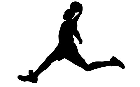 Basketball Dunk Silhouette. Free illustration for personal and commercial use.