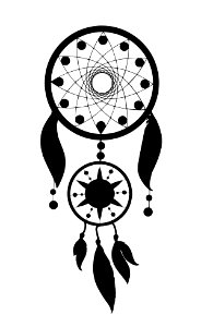 Dream Catcher Silhouette. Free illustration for personal and commercial use.