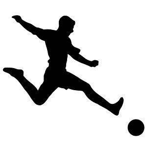 Football Player Silhouette. Free illustration for personal and commercial use.