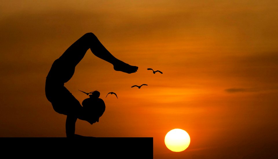 Yoga Pose Silhouette. Free illustration for personal and commercial use.