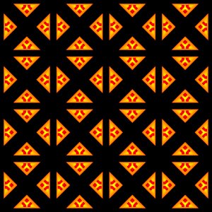 Pattern Orange Symmetry Design. Free illustration for personal and commercial use.