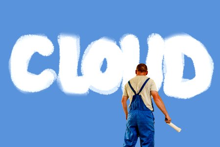 Blue Sky Text Cloud. Free illustration for personal and commercial use.