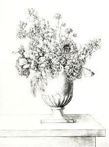 Flowers in a vase by Jean Bernard (1775-1883).