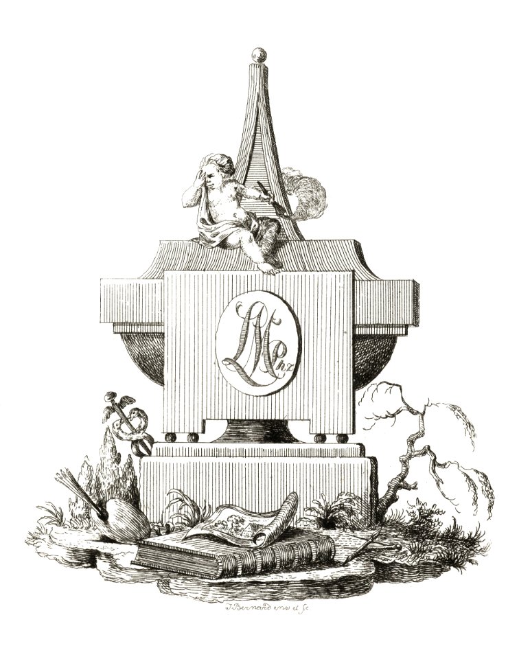 Gravestone with mourning angel (1799) by Jean Bernard (1775-1883).