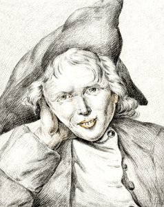 Portrait of a smiling boy by Jean Bernard (1775-1883).