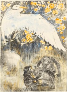 Reiger met drie apen (1905) print in high resolution by Theo van Hoytema.