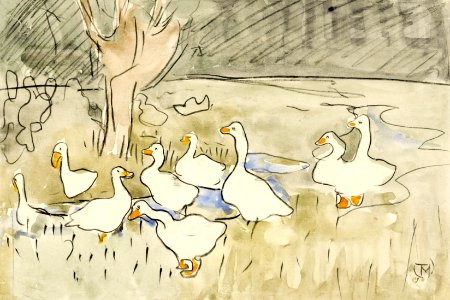 Ducks (1873–1917) print in high resolution by Theo van Hoytema.