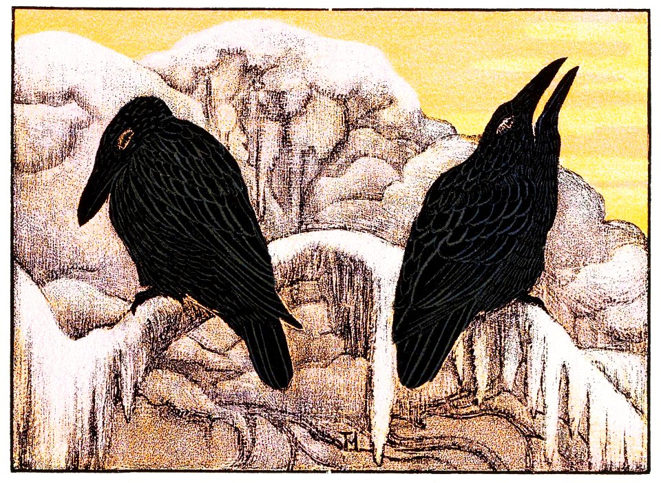Omslag zakkalender voor Van Houten Cacao (1903) print in high resolution by Theo van Hoytema.