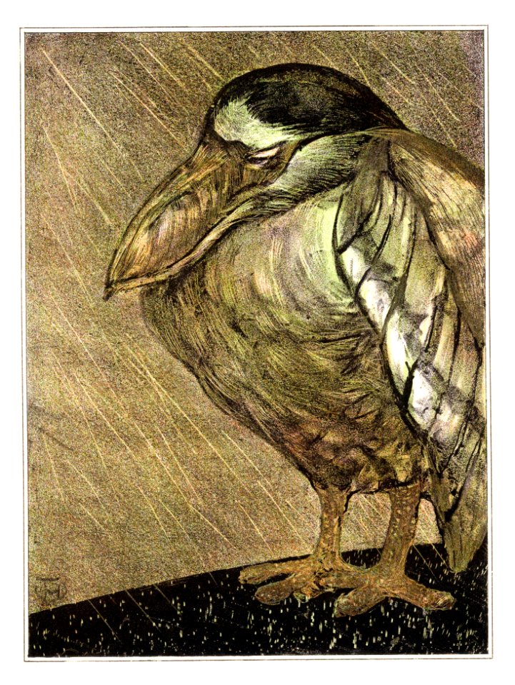 Schuitbekreiger in de regen (1878–1908) print in high resolution by Theo van Hoytema.