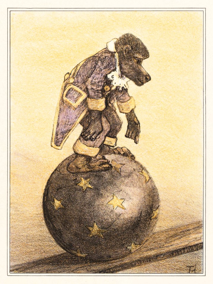 Aap op bal (1878–1910) print in high resolution by Theo van Hoytema.
