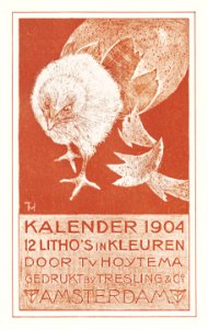 Aankondiging voor kalender 1904 (ca. 1878–1904) print in high resolution by Theo van Hoytema.. Free illustration for personal and commercial use.