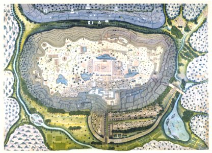 Fortified City of Ranthambhor (ca. 1810–1818) by Generation of Bagta.. Free illustration for personal and commercial use.