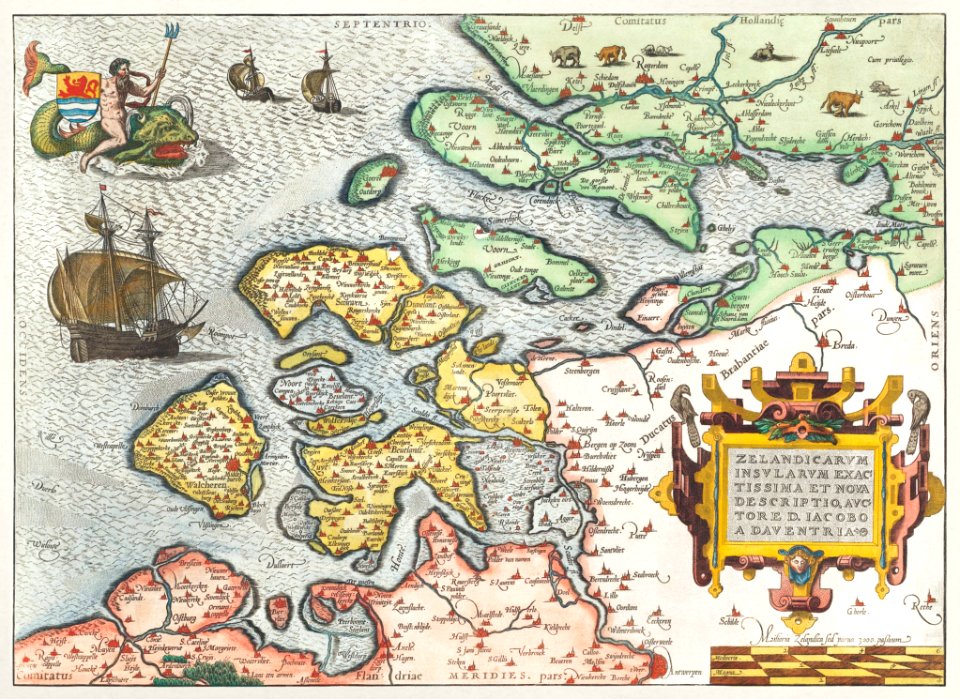 Kaart van Zeeland (1592) by Frans Hogenberg.
